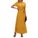 Sexy Dance Casual Floral Printed Dress For Women Bohemian Short Sleeve Long Maxi Dress Summer Beach Side Split Sundress