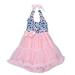 Wenchoice Girl's Pink Polka Dot Halter Dress L(5T-6T)