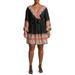 Romantic Gypsy Women's Plus Size Bell Sleeve Wrap Dress