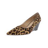 Franco Sarto Womens Alicia 2 Animal Print Wedge Heels Tan 10 Medium (B,M)