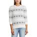 Lauren Ralph Lauren Womens Petite Cable Cotton Puff-Sleeve Sweater White Size Extra Small