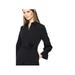 Brand - Lark & Ro Women's Long Sleeve Tie Waist Stretch Woven Shirt Dress, Black 6