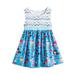 HAWEE Little Girls Casual Summer Dress Rainbow Ruffle Dress Twirly Skater Princess Sundress Playwear Outfits for 2-8 Years Old