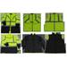 Lime & Black Two Tone Waterproof 6-In-1 Parka Jacket Ansi Class 3 Light Weight Outer Jacket & Thermal Inner Inner Jacket Removable Hood, 5X