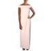 Lauren Ralph Lauren Womens Saran Faux Wrap Sleeveless Evening Dress