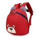 Children's backpack toddler boys girls kindergarten bag cute cartoon bear backpack school bag rucksack, red