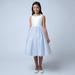 Sweet Kids Little Girls Off White Silver Satin Bows Organza Easter Dress 2-6