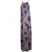 Audrey 3+1 Royal Paisley Print Picture Frame Halter Woven Maxi Evening Dress