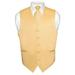 Men's Dress Vest & NeckTie Solid Color Neck Tie Set for Suit or Tuxedo
