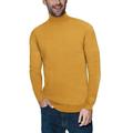 XRAY Turtleneck Sweater for Men, Slim Fit Pullover with Roll Collar, Mustard, Size Large