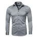 Regular Fit Button Down Dress Shirts for Men Custom Fit Long Sleeve Casual T-Shirt Tops