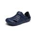 Daeful Men's Summer Beach Clogs Hollow Holes Sandals Ankle Band Solid Color Swimming Pool