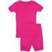 Leveret Kids Pajamas Boys & Girls Shorts Solid Hot Pink 2 Piece Pajama Set 100% Cotton Size 4 Toddler