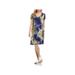 Karen Kane Womens Quinn Tie-Dye V-Neck T-Shirt Dress