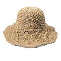 Atralife Hat Womens Spring Summer Panama Jack Hat Adjustable Sun Beach Big Brim Straw Hat Crocheted Toyo Sun Hat