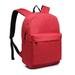 Red School Backpack with Adjustable Straps - High Grade Nylon Boys and Girls Backpack with Mesh Bottle Holders - RED