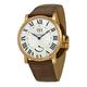 Cartier Rotonde Silver Dial 18K Rose Gold Hand Wind Mens Watch W1556252