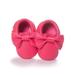 Babula Baby Girl Bowknot Fringed Kids Leather Soft Soled Crib Shoes