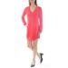 RACHEL ROY Womens Red Long Sleeve V Neck Mini Shift Party Dress Size 0