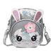 Aktudy Small Shoulder Backpack Girls Cute Animal Decor Messenger Rucksack (Silver)