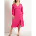 ELOQUII Women's Plus Size V-Neck Knit Midi Dress