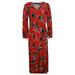 G.I.L.I. Got It Love It Petite Dress PXS Jetsetter Knit Maxi Red A350344