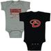 Arizona Diamondbacks Soft as a Grape Newborn & Infant 2-Piece Body Suit - Black/Gray