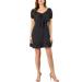 Allegra K Women's Ruffle Hem Sweetheart Neck Heart Tie Front Mini Dress