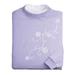 Embroidered Cascading Snowflakes Long Sleeve Crew Neck Sweatshirt â€“ Purple and White