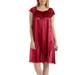 EZI Women's Satin Silk Ruffle Nightgown
