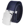 Cut to Fit Men's Golf Casual Belt Silver Slider Buckle 1.5 Width with Adjustable Canvas Web Belt XXX-Large Navy