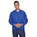 UltraClub Adult Long-Sleeve Microfiber Crossover V-Neck Wind Shirt