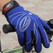 1 Pair Riding Glove Winter Motorcycle Ski Gloves Touch Screen Waterproof Anti-slip Warm Full Finger Gloves Blue