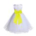 Ekidsbridal White Tulle Rattail Edge Flower Girl Dresses Pageant Dress Ballroom Gown Junior Bridesmaid Dress Birthday Girl Dress Baptism Dress Communion Dress Graduation Dress Wedding Tulle Dress 829T