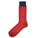 New Brook Brothers Mens Cotton Blend Polka Dot Knit Pattern Mid-Calf Dress Socks Sz 7-12 (101892 Red/Blue (1 Pair))