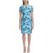 Tommy Hilfiger Womens Hortensia Scuba Floral Sheath Dress