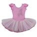 Wenchoice Pink & White Sequin Cap-Sleeve Ballet Dress Girls S(1Y-2Y)