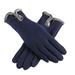 Women's Down Pile Free Warm Keeping Gloves Cotton Gloves Touch Gloves for Autumn and Winter
