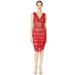 Nicole Miller Artelier RED Evelin Stretch Lace Ruched Dress, US 6