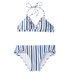 Splendid Littles Tie-Dye Stripe Banded Triangle and Ruffle Pant (Big Kids) Blue Size 8