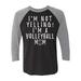 Funny I'm Not Yelling I'm a Volleyball Mom Raglan Short Sleeve T-shirt