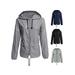 Womens Waterproof Raincoat Ladies Outdoor Wind Rain Forest Jacket Coat Plus Size