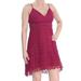 GUESS Womens Purple Lace Mini Party Dress Size: M