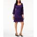 Alfani Womens Crochet Trim Illusion Dress