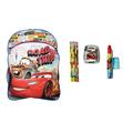 Disney Pixar cars Large 16" Backpack + 6 pcs pencil+ 1 Sharpener + 1 Eraser