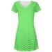 Green Hypnotic Pattern All Over Juniors V-Neck Beach Dress