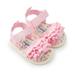 Baby Girl Shoes Flower baby Toddler Princess Shoes Anti-slip Sneaker Girls Kid Baby Summer Sandals Pink 12cm