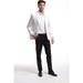 Elie Balleh White Solid Melange Men's Blazers Sports Coat Jacket