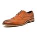 Bruno Marc Mens Business Oxford Shoes Genuine Leather Casual Shoes Classic Dress Shoes WALTZ-3 BROWN Size 9
