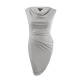 Jessica Howard Women's Ruched Cowl-Neck Dress (12, Grey)